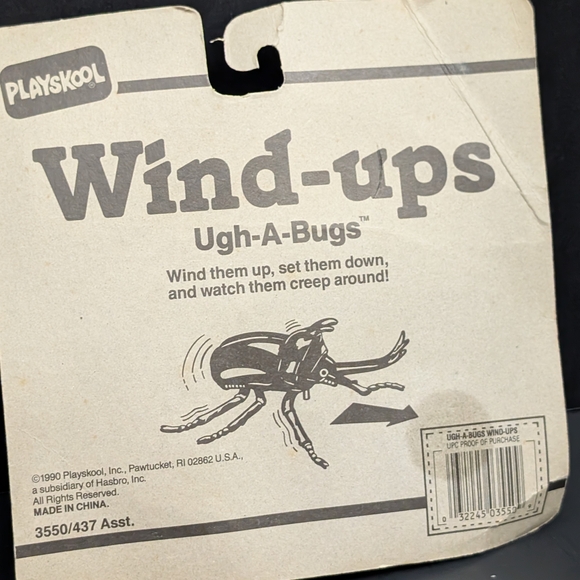 Vintage 1990 Playskool Wind-ups Ugh-A-Bugs Japanese Beetle Toy - Brown 2-2026B - Picture 3 of 3